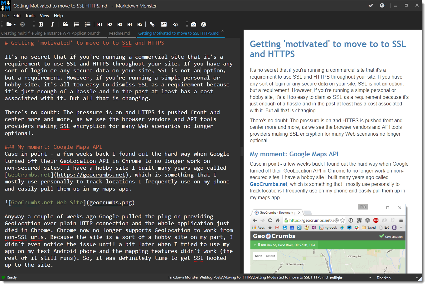 Markdown Monster Screenshot